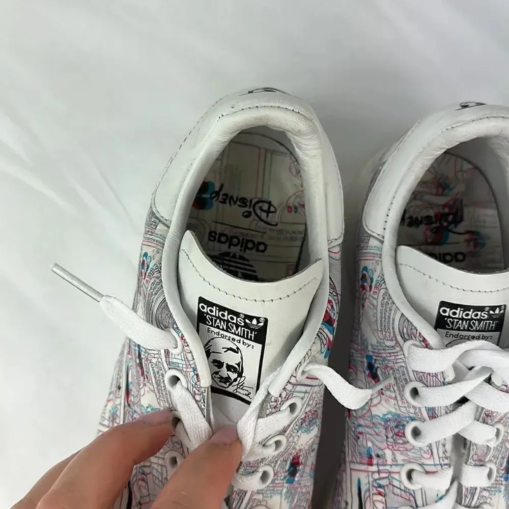 Adidas Limited Edition Stan Smith Mickey Mouse 3D Print Sneakers Size 7.5
